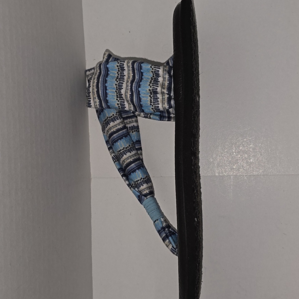 Sanuk Women's Yoga Sling 2 Print Vintage Sandal Blue Topaz Island Stripe Size 9 - Picture 11 of 16